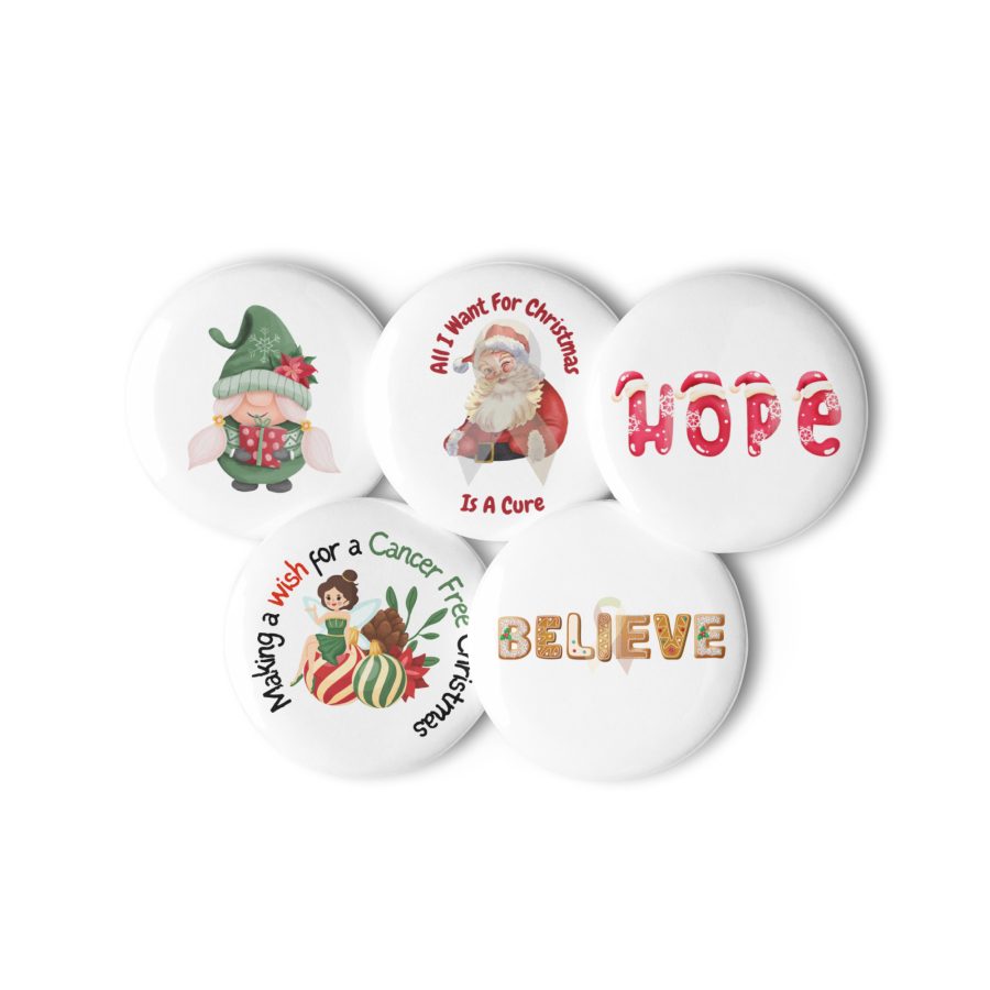 Christmas Cure Pin Buttons Set