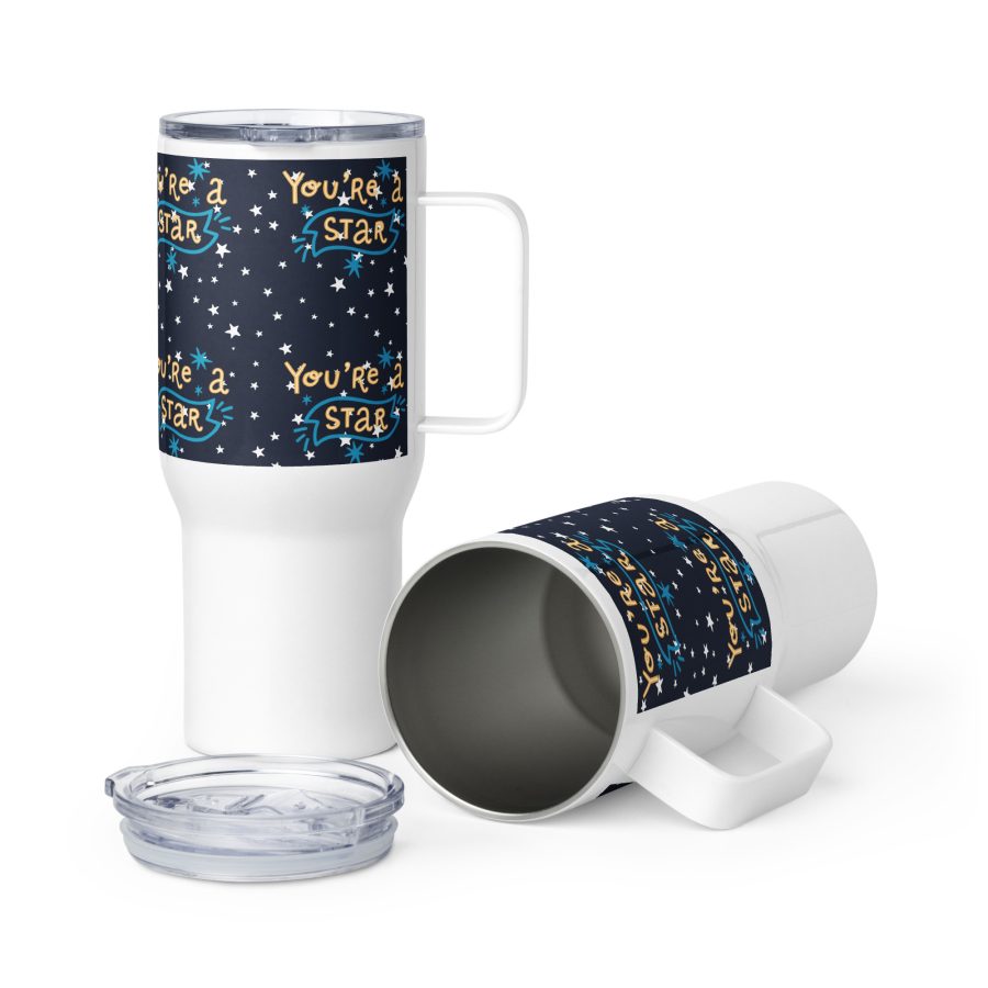 Star-Struck Travel Mug with Handle - Image 3