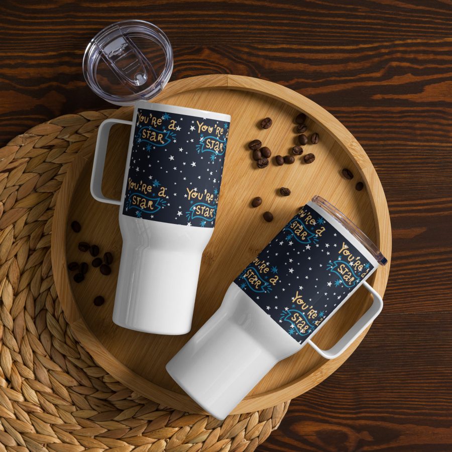 Star-Struck Travel Mug with Handle - Image 2