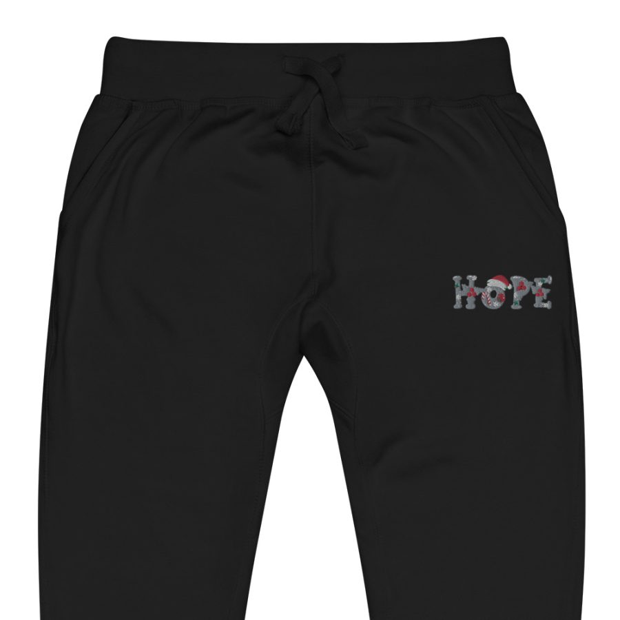 Festive Comfort Delivered: Unisex Hope Fleece Sweatpants in Five Vibrant Colors - Image 6