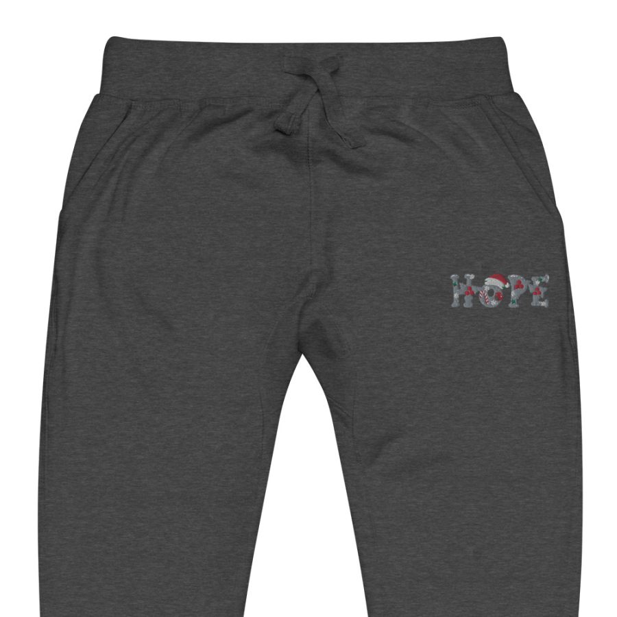 Festive Comfort Delivered: Unisex Hope Fleece Sweatpants in Five Vibrant Colors - Image 12
