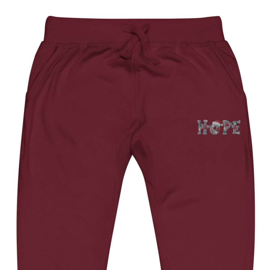 Festive Comfort Delivered: Unisex Hope Fleece Sweatpants in Five Vibrant Colors - Image 10