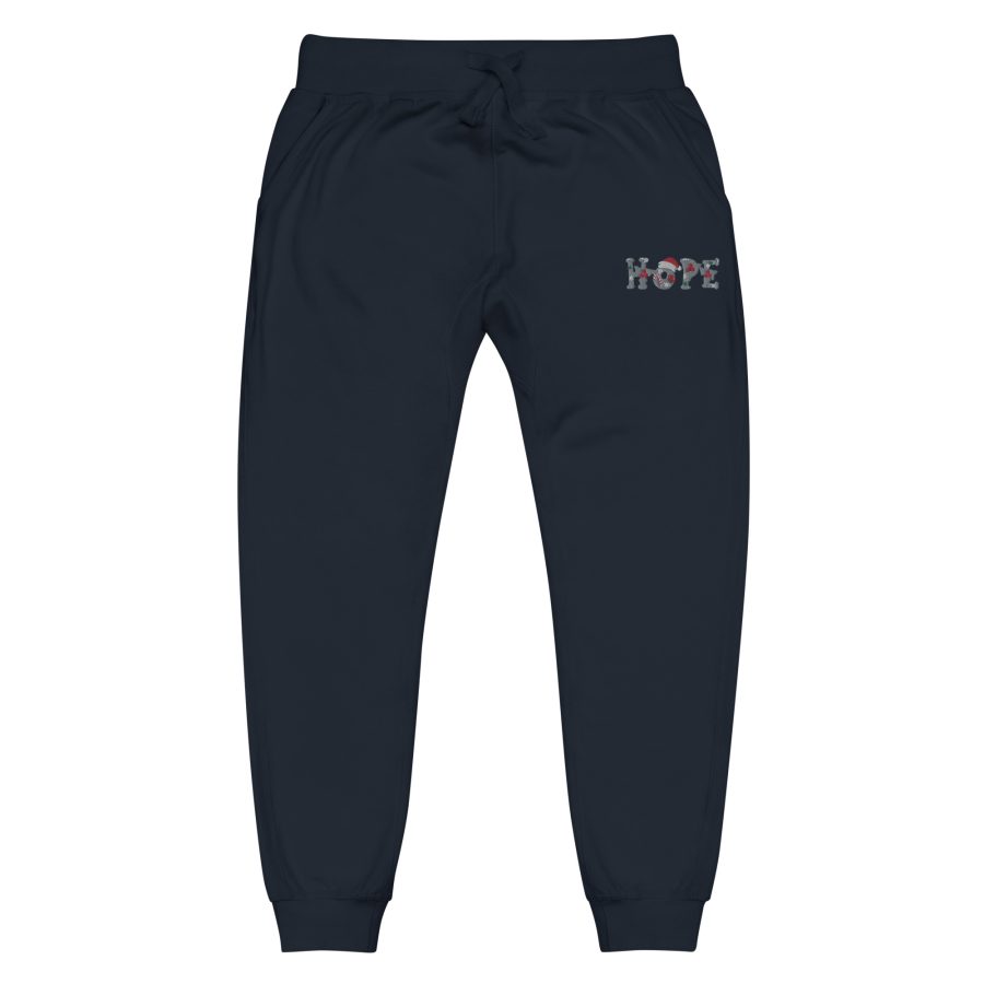 Festive Comfort Delivered: Unisex Hope Fleece Sweatpants in Five Vibrant Colors - Image 7