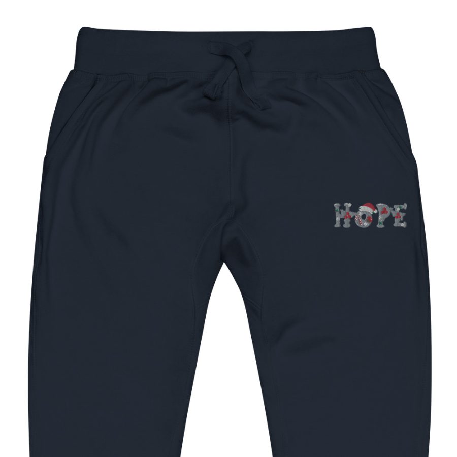Festive Comfort Delivered: Unisex Hope Fleece Sweatpants in Five Vibrant Colors - Image 8