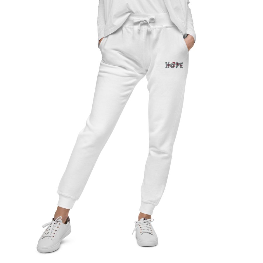 Festive Comfort Delivered: Unisex Hope Fleece Sweatpants in Five Vibrant Colors - Image 5
