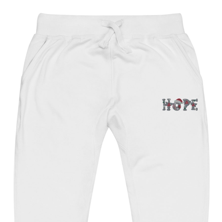 Festive Comfort Delivered: Unisex Hope Fleece Sweatpants in Five Vibrant Colors - Image 18