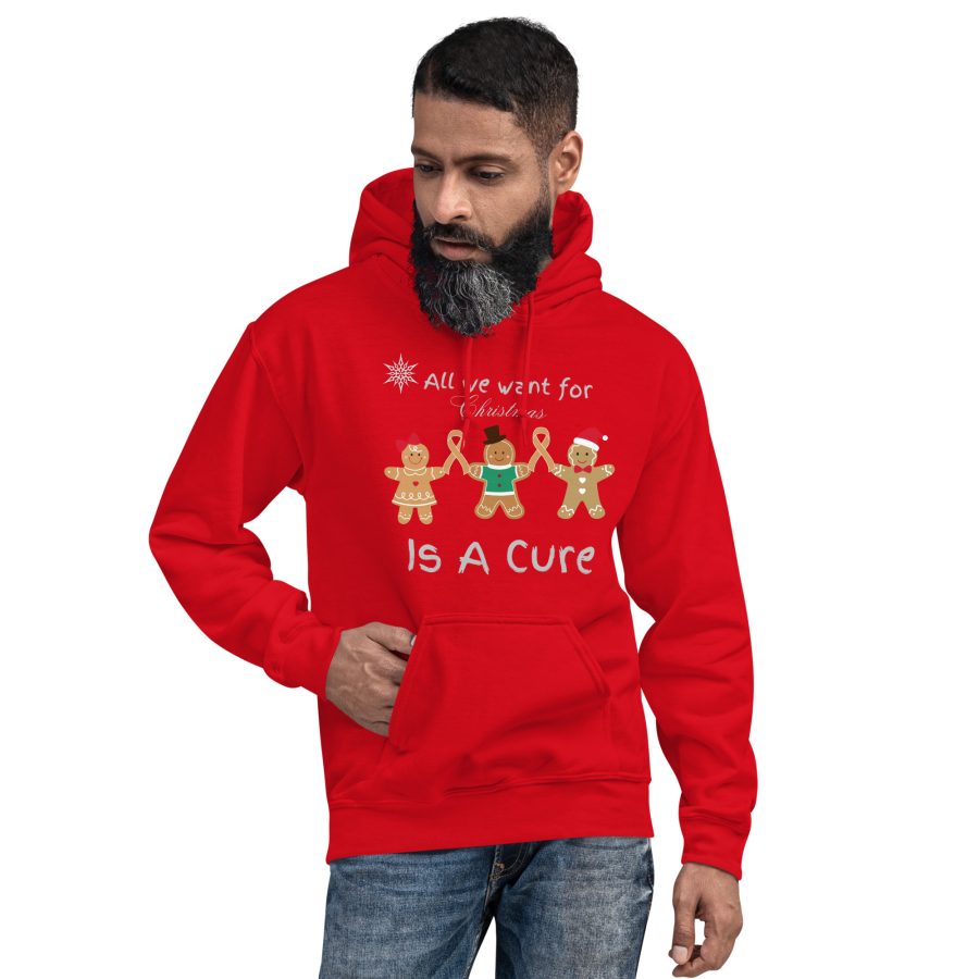 All I Want For Christmas Is A Cure: Unisex Hoodie - Image 3