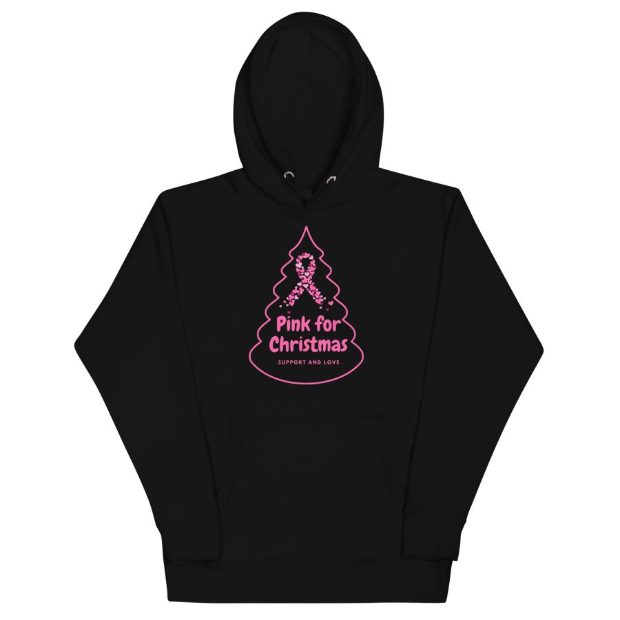 Pink Breast Cancer Support Christmas Unisex Hoodie - Support and Love Edition - Image 6