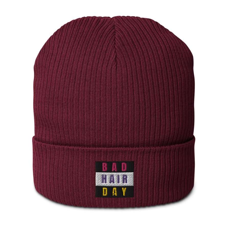 Organic Comfort: Bad Hair Day Ribbed Beanie - Image 8