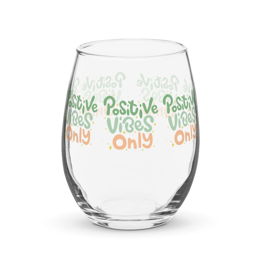 'Positive Vibes Only' Stemless Glass - Image 2