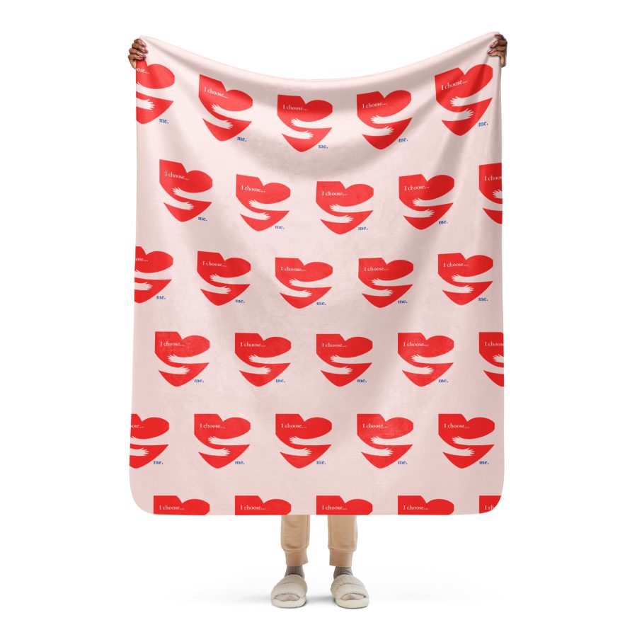 Self-Love Sanctuary Sherpa Blanket – I Choose Me Edition - Image 5