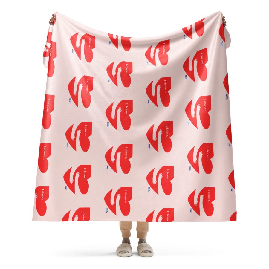 Self-Love Sanctuary Sherpa Blanket – I Choose Me Edition - Image 4