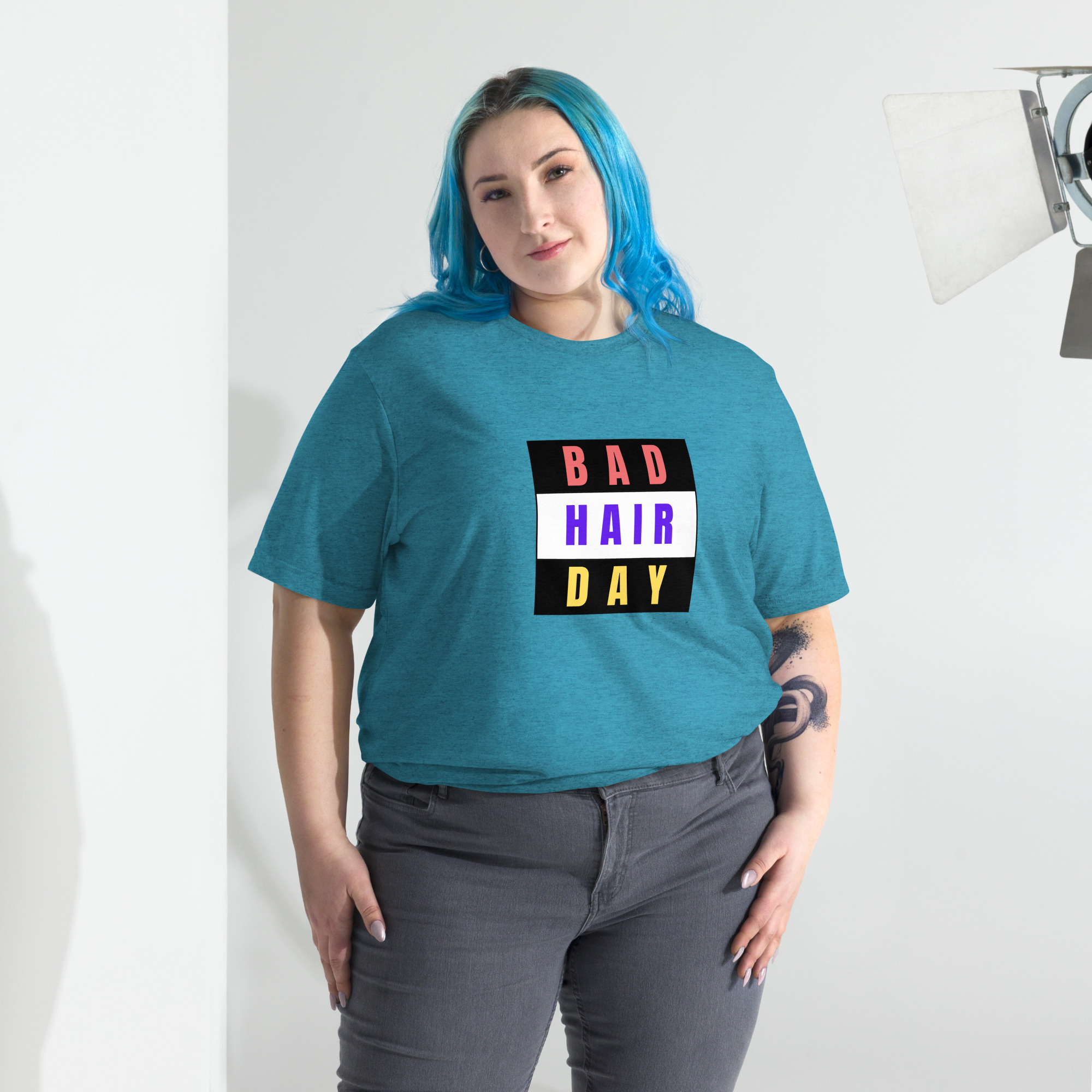 Bad Hair Day Resilience: Tri-Blend Short Sleeve T-Shirt - Image 3