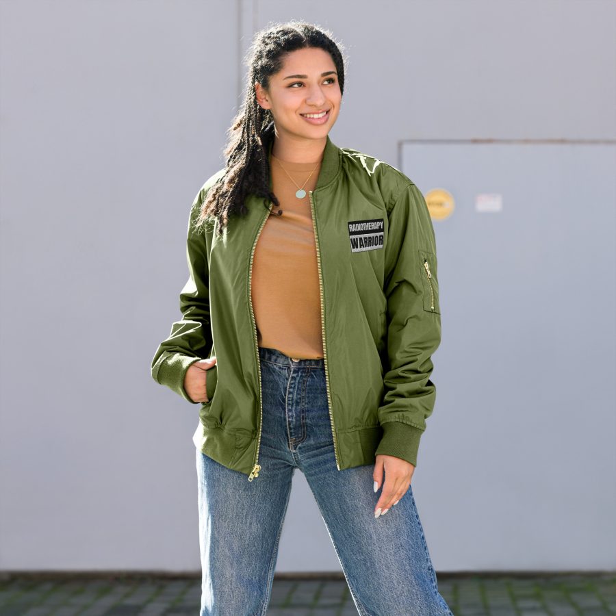 "Radiotherapy Warrior" Premium Recycled Bomber Jacket - Image 10