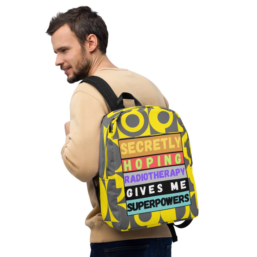 "Secretly Hoping Radiotherapy Gives Me Superpowers" Minimalist Backpack - Image 2