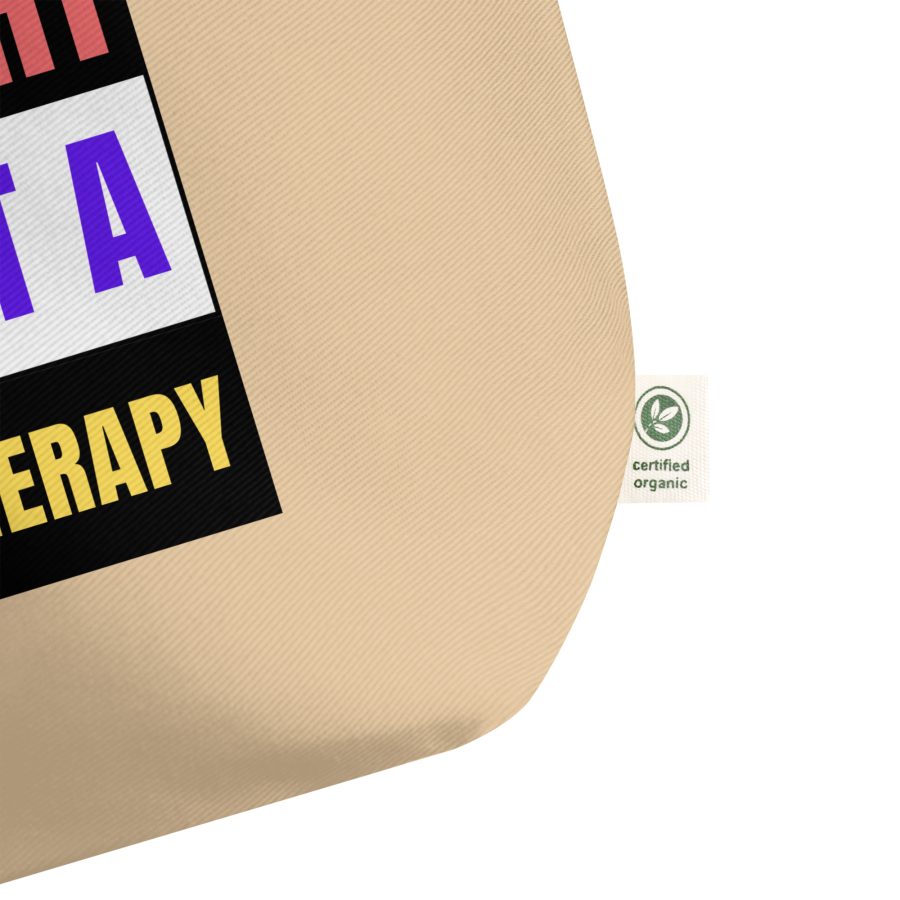 "Straight Outta Radiotherapy" Large Organic Tote Bag - Image 2