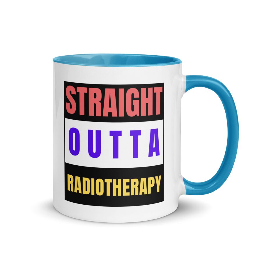 "Straight Outta Radiotherapy" Mug with Color Inside - Image 10