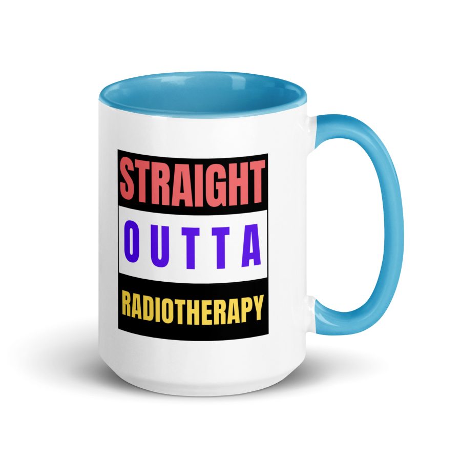 "Straight Outta Radiotherapy" Mug with Color Inside - Image 12