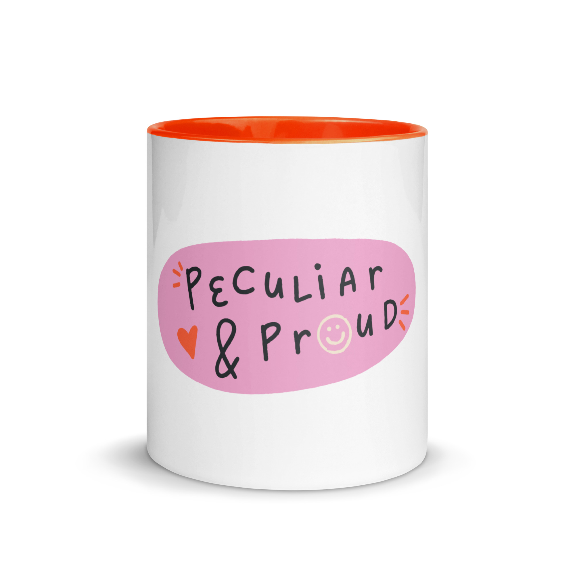 "Peculiar & Proud" Ceramic Mug with Color Inside - Image 6