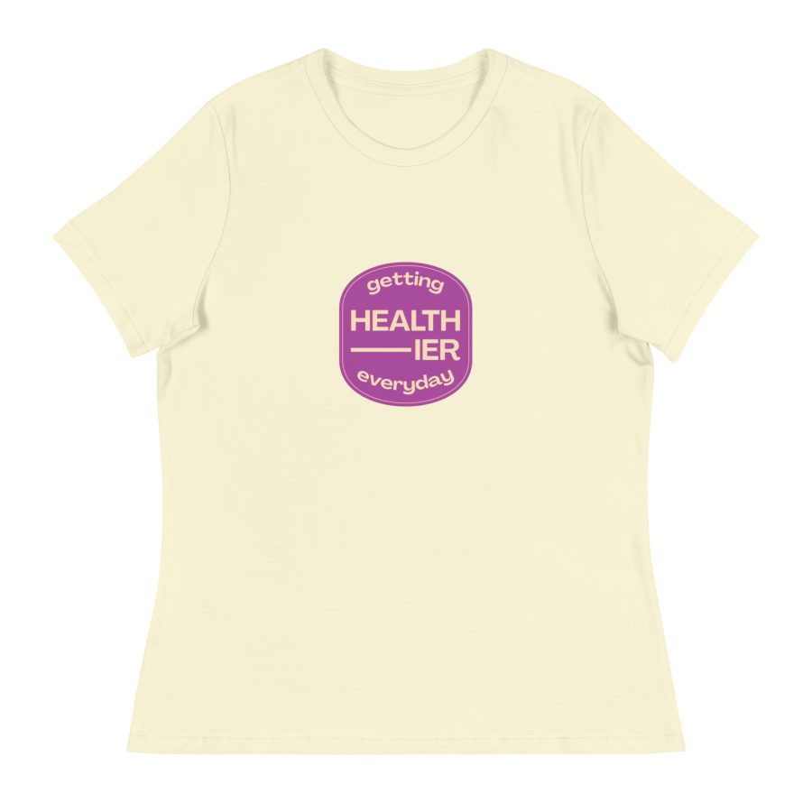 Effortless Wellness: 'Getting Healthier Every Day' Women's Relaxed T-Shirt - Image 3