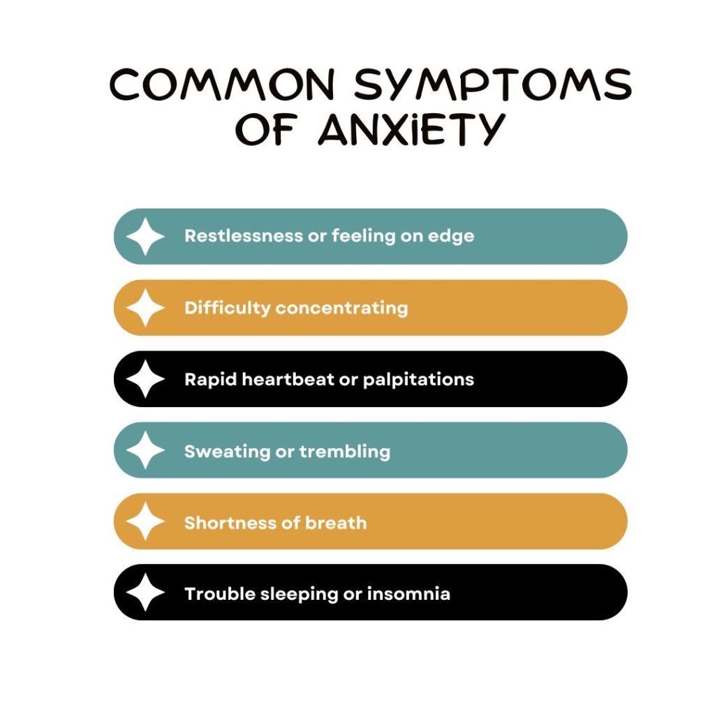 Common symptoms of anxiety