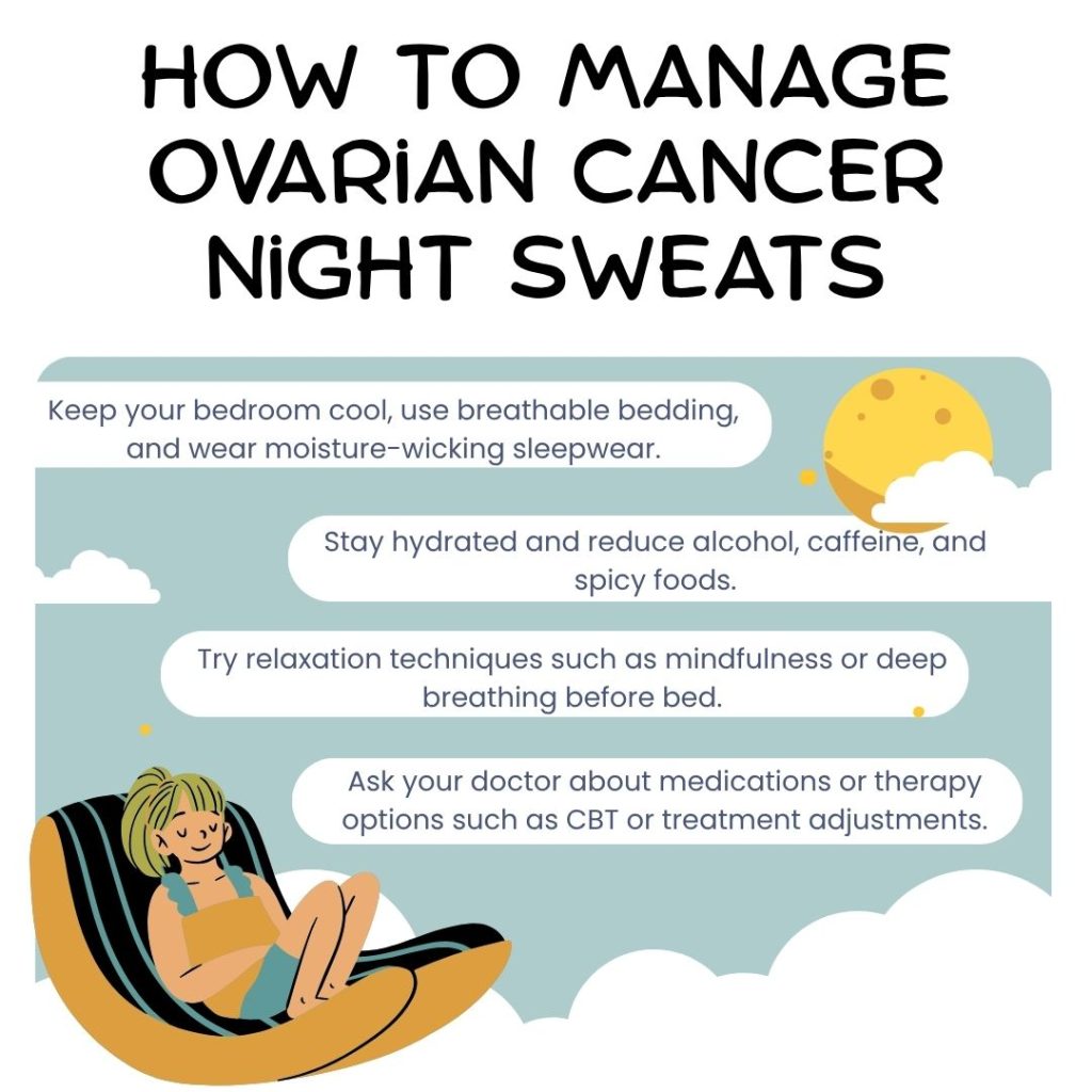Managing ovarian cancer night sweats