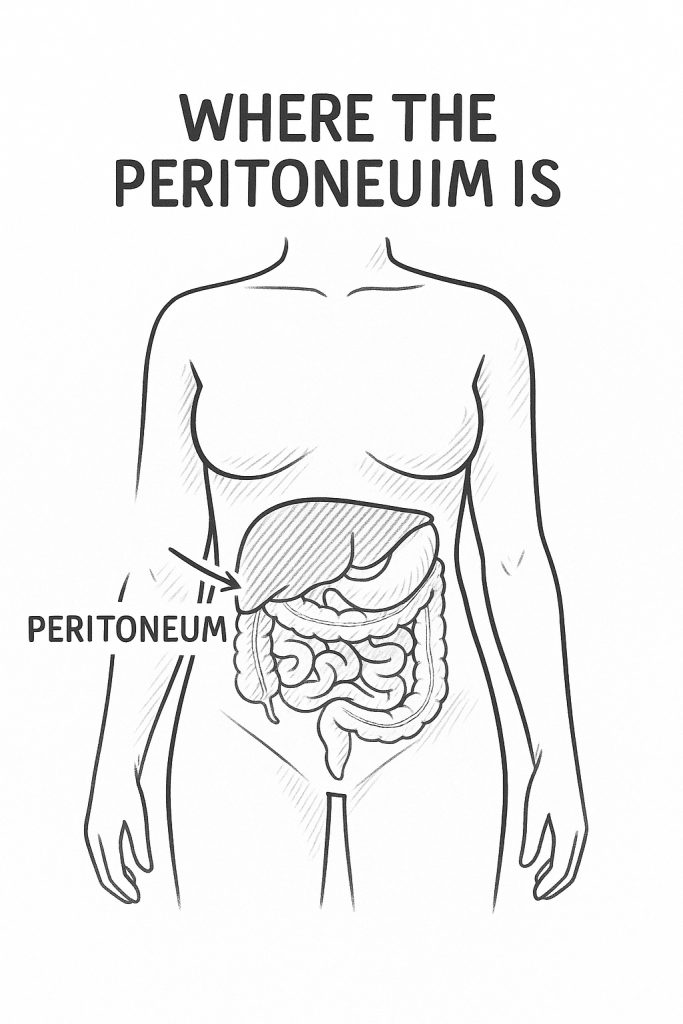 Where the peritoneum is