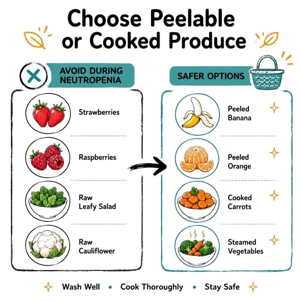 Choose Peelable and Cooked Produce