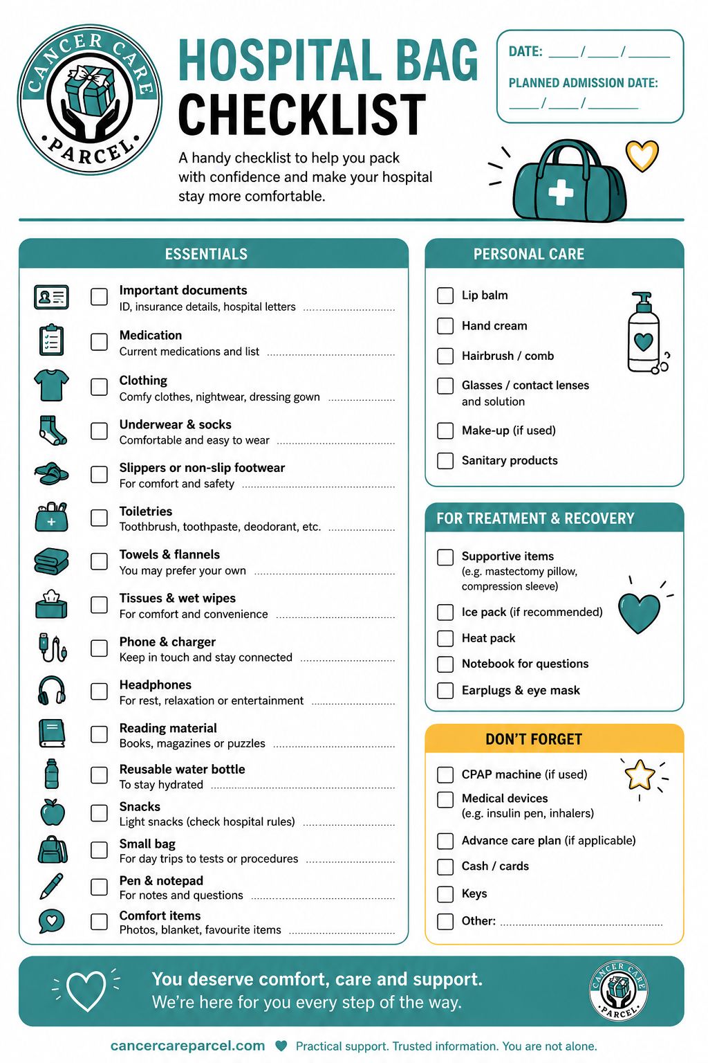 Hospital Bag Checklist